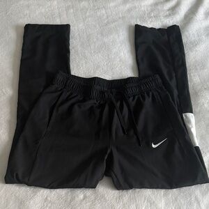 Nike Black Tracksuit Pants with White Logo